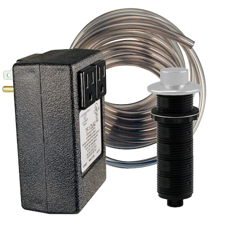 Westbrass Raised Button Disposal Air Switch & Dual Outlet Control Box in Powder coated White ASB-2RB3-50